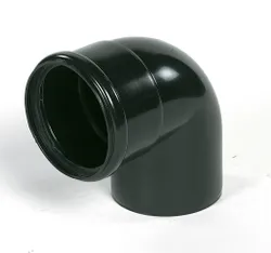 Enkelwandige rookgasbocht, Ubbink Rolux 4G, 90°, Ø80mm, kunststof
